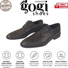 Gogi Shoes Model 1727 Erkek Klasik Ayakkabı Hakiki Dana Derisi Orijinal Kösele Bağcıklı