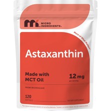 Micro Ingredients Astaxanthin 12MG With Mct Oil, 120 Softgels.