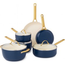 Greenpan Padova Oxford Blue 10 Parça Tencere Seti | Thermolon™ Seramik Yüzey | Pfas, Pfoa ve Ptfe Içermez |