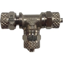 Firetech 4x2 Somun Sıkmalı Tee - Pnömatik 4mm Metal Tee Bağlantı Rekoru