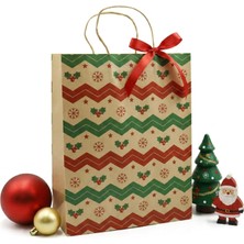 Brf Store Fhm-Prıme 26X33 Premium Yılbaşı Hediye Çantası (4 Adet) – Dayanıklı Kraft Kağıt Çanta, Hediye Paketi
