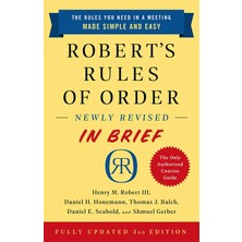 Brf Store Fhm-Prıme Robert's Rules Of Order Newly Revised In Brief, 3rd Edition