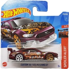 Brf Store Fhm-Prıme Hot Wheels - Custom ´18 Ford Mustang Gt - Spoiler Alert 5/5 - HCV87 - Short Card - Mattel