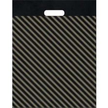 Brf Store Fhm-Prıme Naksan Takviyeli Siyah Çizgili Poşet 23X36 cm No:2 50 Adet