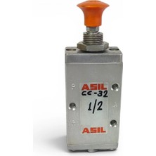 Asil 1/2 - 3/2 Itme Çekme Valfi - (Açma-Kapama) 2 Konumlu Hava Valfi- Pnömatik Valf