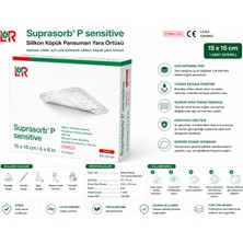 Suprasorb P Sensitive Silikon Köpük Yara Örtüsü 15X15 cm Steril 1 Adet