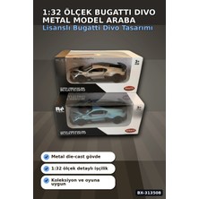 1:32 Ölçek Bugatti Divo Metal Diecast Model Araba - Çek Bırak Özellikli, Lisanslı BX-313508