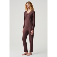 Catherine's Dantel ve Saten Detaylı Pijama Takımı