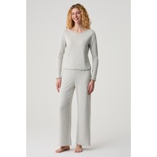 Catherine's Pointel Kumaş Rahat Kesim Pijama Takımı