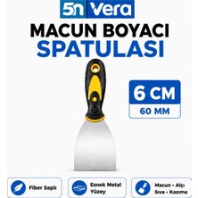 5N Vera 6 cm Macun Boyacı Spatulası 60 mm – Fiber Saplı Inşaat Alçı Sıva Boya Kazıma Ispatulası
