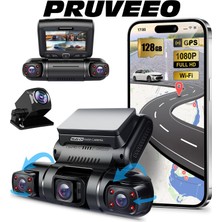 Pruveeo D90-4CH Fhd Wı-Fı Gps + 128GB Sd Kart Kame