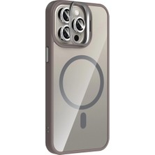 Aslanoğlu Store Joko Apple Iphone 15 Pro Max Remim Lensli Magsafe Standlı Kapak - Titan Gri