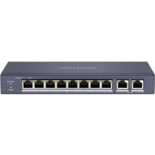 Hikvision Hıkvısıon DS-3E0310P-E/M 8xfe+2xfe Megabit Yönetilemez 65W Poe Switch