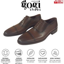 Gogi Shoes Model 3004 Erkek Klasik Ayakkabı Hakiki Dana Derisi Jurdan Taban Bağcıklı