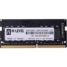 hılevel 8gb Ddr4 3200MHZ CL22 Sodımm 1.2V HLV-SOPC25600D4/8G Hı-Level