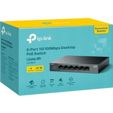 Tp-Lınk LS106LP 6 Port 10/100 Yönetilemez Poe Swıtch