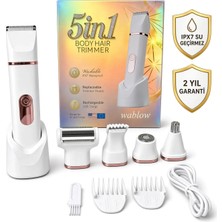 Wablow Vücut Tıraş Makinesi Series 5+1 Seti,Yüz/Saç/Vücut, IPX7 Su Geçirmez,Seramik Bıçak Şarj Standlı (garanti)