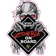PINAXAR Zombie Motor Özel ve Oto Sticker Kabartmalı 5x6 cm A+Kalite