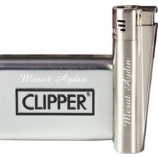 CLİPPER Isme Özel Clipper Marka Pürmüz Alevli Metal Çakmak-Renk Seçenekli