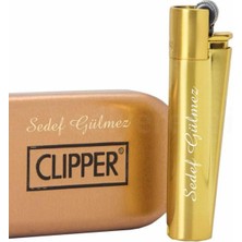 CLİPPER Isme Özel Clipper Marka Metal Çakmak-Renk Seçenekli