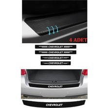 PINAXAR Chevrolet Evanda Için Uyumlu Aksesuar Oto Bağaj ve Kapı Eşiği Sticker Set Karbon