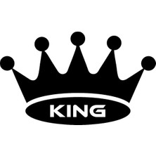 PINAXAR King Yazılı Kral Tacı Sticker 21 x 13 cm