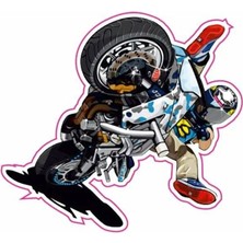 PINAXAR Tek Teker Motor Prime Kalite Oto Sticker Kabartmalı 7, Dekoratif Sticker Oto Araç Cam Laptop Motosik