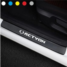 PINAXAR Ssangyong Actyon Için Özel Yeni Uyumlu Aksesuar Oto Kapı Eşiği Özel Yeni Sticker Karbon 4 Adet