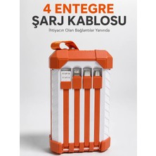 Ruhes Yüksek Kapasiteli 60000 Mah Güç Bankası 22.5W Hızlı Şarj Type-C USB Çıkışlı Dahili Kablo