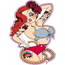 PINAXAR Kadın Motor Prime Kalite Oto Sticker Kabartmalı 7, Dekoratif Sticker Oto Araç Cam Laptop Motosiklet