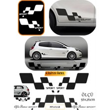 PINAXAR Dacia Lodgy Yan Sport 56×26 Sticker, Suya ve Güneşe Dayanıklı