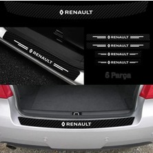 PINAXAR Renault Megane Için Uyumlu Aksesuar Oto Bağaj ve Kapı Eşiği Sticker Set Karbon
