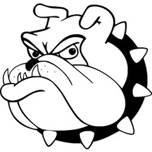 PINAXAR Sinirli Bulldog Sticker 10 x 10 cm