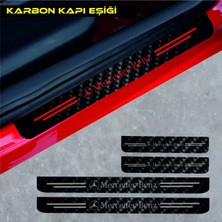 PINAXAR Mercedes Gla Için Uyumlu Aksesuar Oto Kapı Eşiği Sticker Karbon 4 Adet