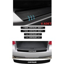 PINAXAR Chrysler 300 Için Uyumlu Aksesuar Oto Bağaj ve Kapı Eşiği Sticker Set Karbon