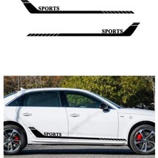 PINAXAR Marşpiyel Şerit Sports Sticker 2 Adet Oto Sticker – 160X 23 cm