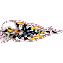 PINAXAR Kurukafa Motor Prime Kalite Oto Sticker Kabartmalı Dekoratif Sticker Oto Araç Cam Laptop Motosiklet