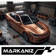 PINAXAR Bmw 545 Marka Yazılı Özel Üretim 60 x 15 cm Kaput Sticker ( Renk Son Sayfada)