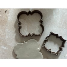Craftelle Modern Fas Motifli 2'li Seramik ve Hamur Şekillendirici Kalıp Seti