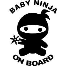 PINAXAR Baby Ninja On Board Oto Yerli Üretim A+Kalite Siyah 15 x 19 cm Dayanıklı