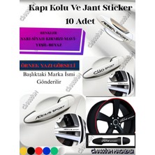 PINAXAR Arabanıza Özel Kapı Kolu/jant Sticker – 13X1,5 cm Dayanıklı Set