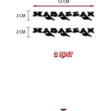 PINAXAR Maşallah Yazısı Oto Yerli Üretim A+Kalite 2 Adet Siyah 12*2 cm Dayanıklı