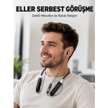 Alfa Brand Uzun Kullanım Süreli Bluetooth Kulaklık Boyun Bantlı Mikrofonlu Kablosuz Müzik ve Görüşme Ku