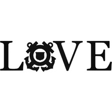 PINAXAR Love Coast Guard Sticker Araba Oto Arma Duvar Çıkartma 20 cm