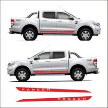 PINAXAR Ford Ranger Için Yerli Üretim Yan Şerit Yerli Üretim A+Kalite Kırmızı Model 6