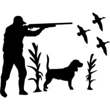 PINAXAR Kuş Avlayan Avcı Duvar Dekor Sticker A+Kalite 40 x 32 cm Dayanıklı