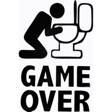 PINAXAR Game Over Duvar Dekor Sticker A+Kalite 40 x 60 cm Dayanıklı