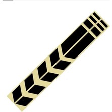 PINAXAR Motorsiklet Çamurluk Sticker 34X5,5 cm Siyah