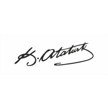 PINAXAR Kemal Atatürk Imzası Oto Yerli Üretim A+Kalite Siyah 30*9 cm Dayanıklı