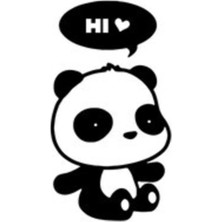 PINAXAR Sevimli Panda Oto Yerli Üretim A+Kalite 20 x 36 cm Dayanıklı